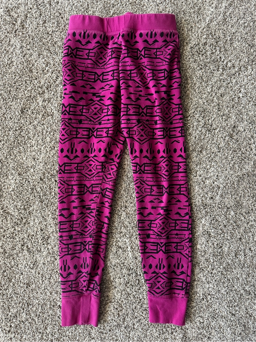 Columbia Girls Pink & Black Aztec Leggings